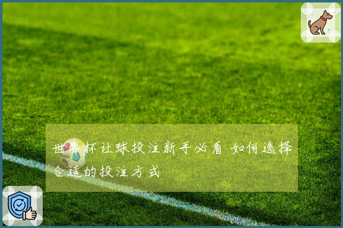 世界杯让球投注新手必看 如何选择合适的投注方式